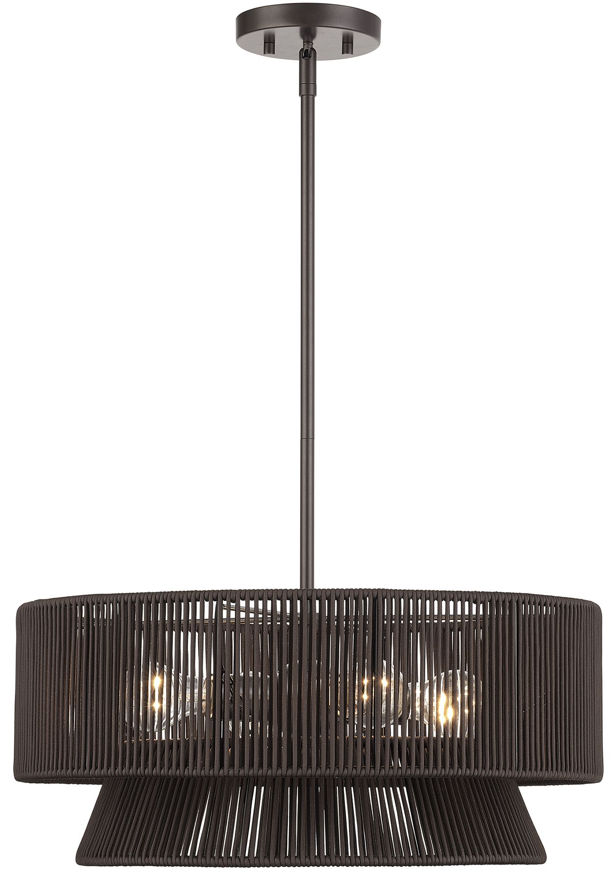 Florell 4 Light English Bronze Pendant Chandelier