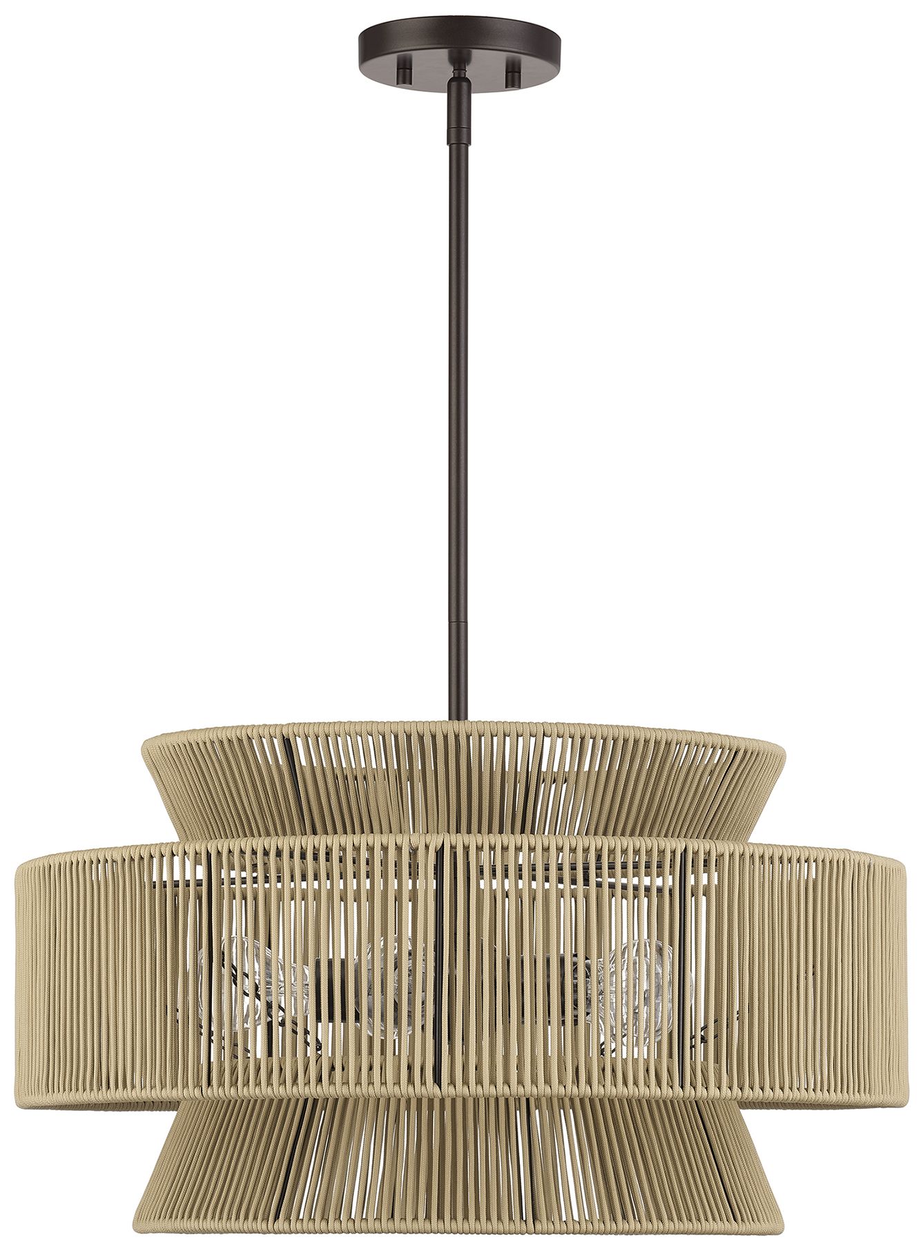 Image 3 Florell 5 Light English Bronze Pendant Chandelier more views