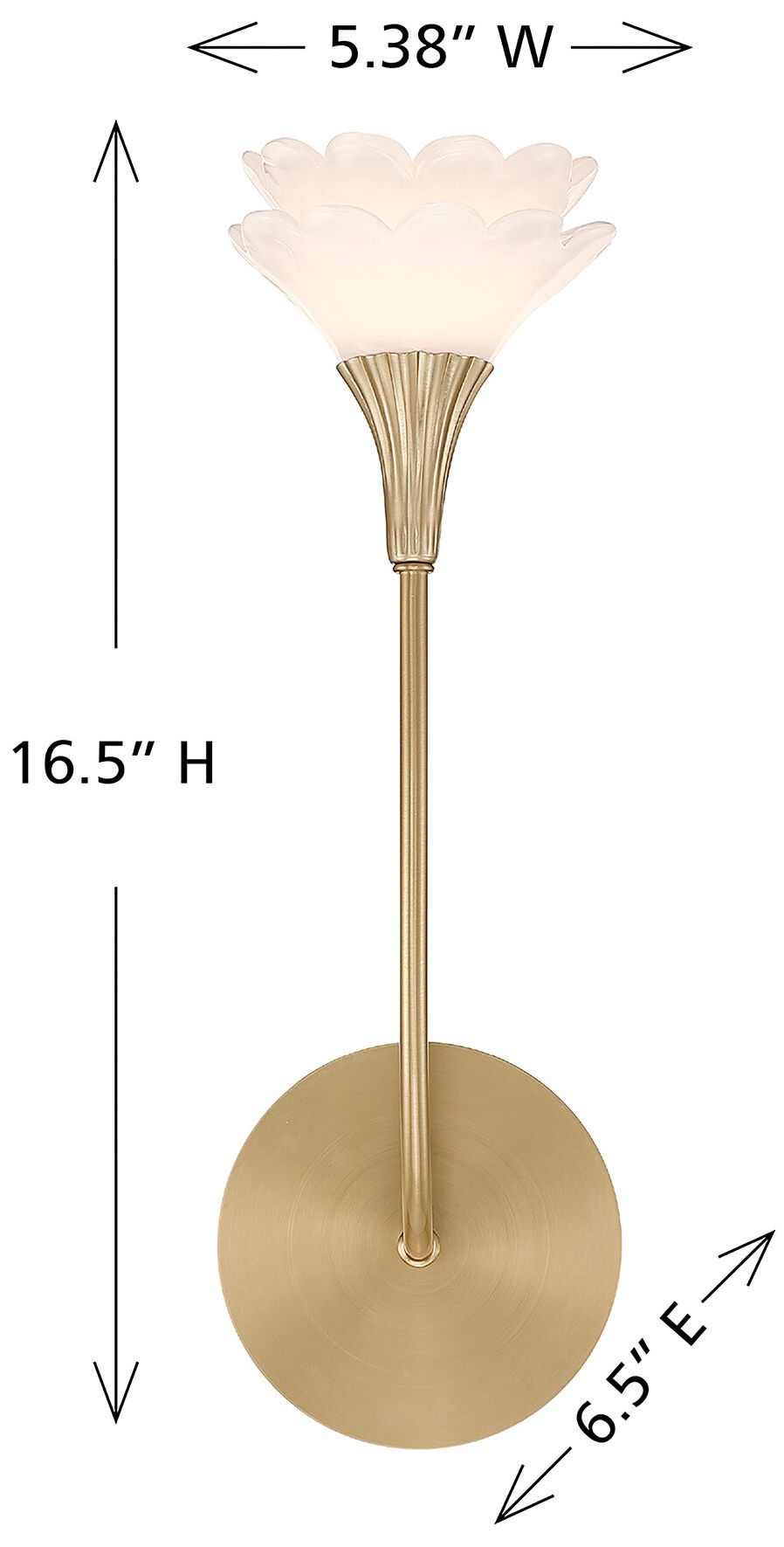 Image 7 Florena 1-Light Wall Sconce in Noble Brass by Breegan Jane more views
