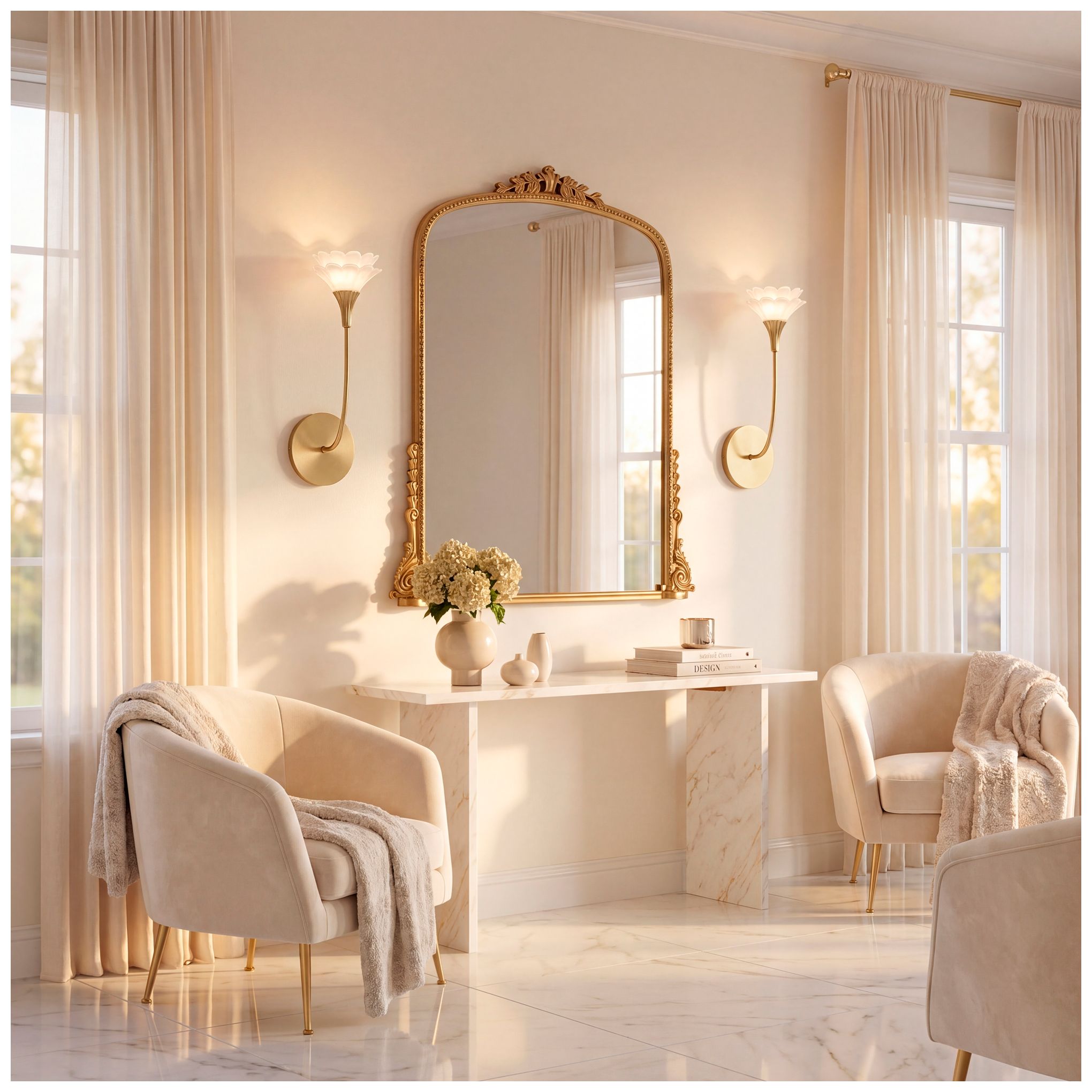 Florena 1-Light Wall Sconce in Noble Brass by Breegan Jane