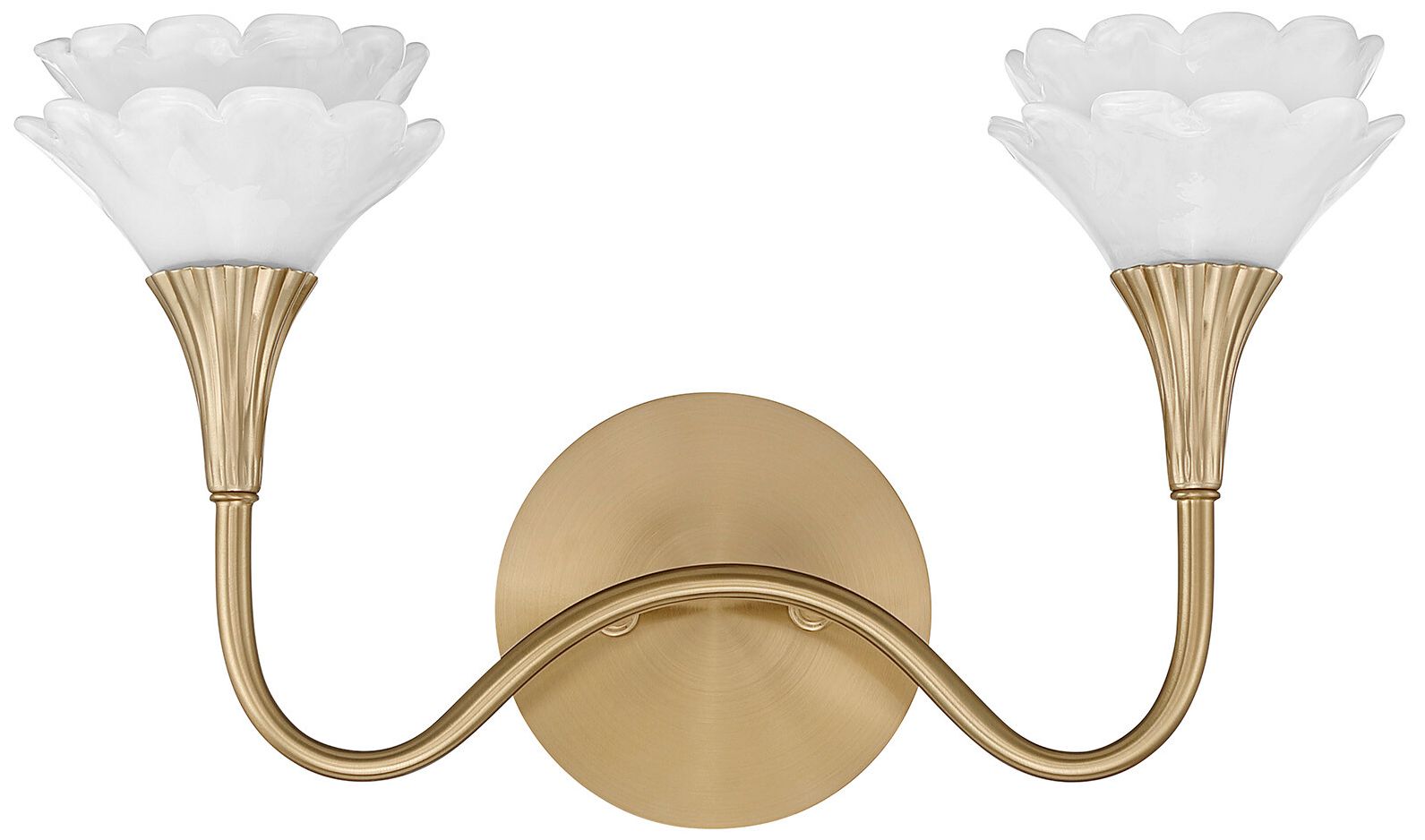 Thumbnail3 of Florena 2-Light Bathroom Vanity Light in Noble Brass by Breegan Jane more views