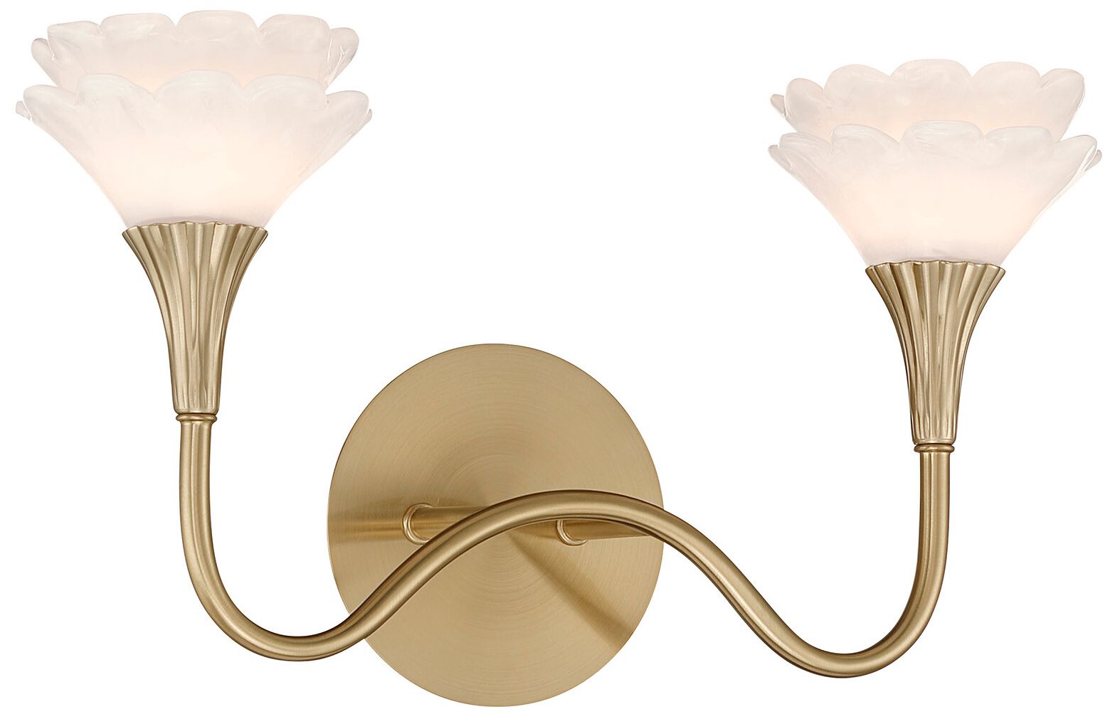Thumbnail4 of Florena 2-Light Bathroom Vanity Light in Noble Brass by Breegan Jane more views