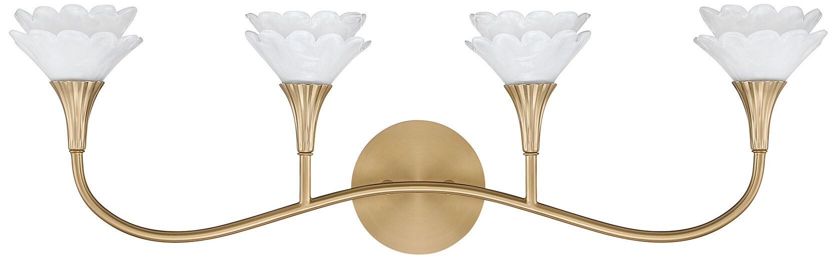 Image 3 Florena 4-Light Bathroom Vanity Light in Noble Brass by Breegan Jane more views