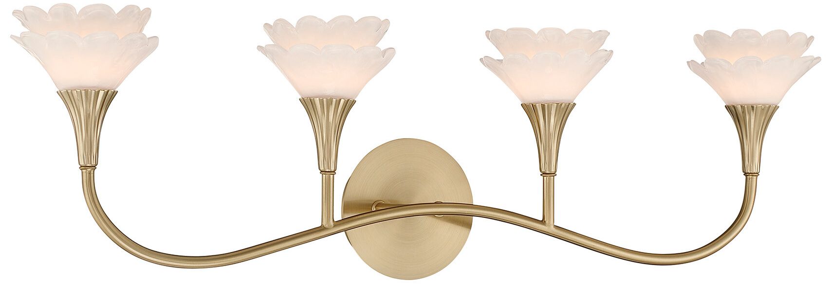 Image 4 Florena 4-Light Bathroom Vanity Light in Noble Brass by Breegan Jane more views