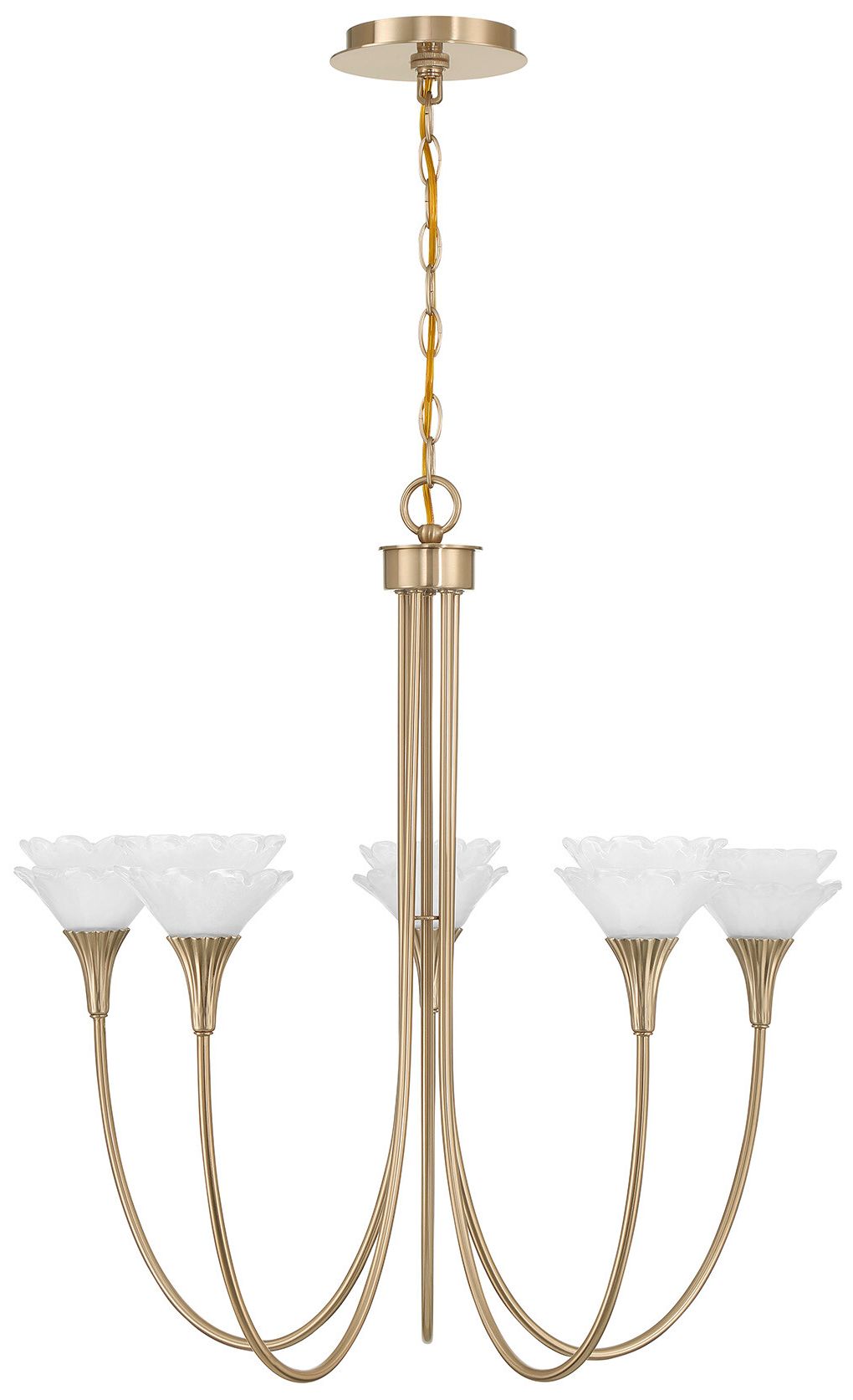 Thumbnail4 of Florena 5-Light Chandelier in Noble Brass by Breegan Jane more views
