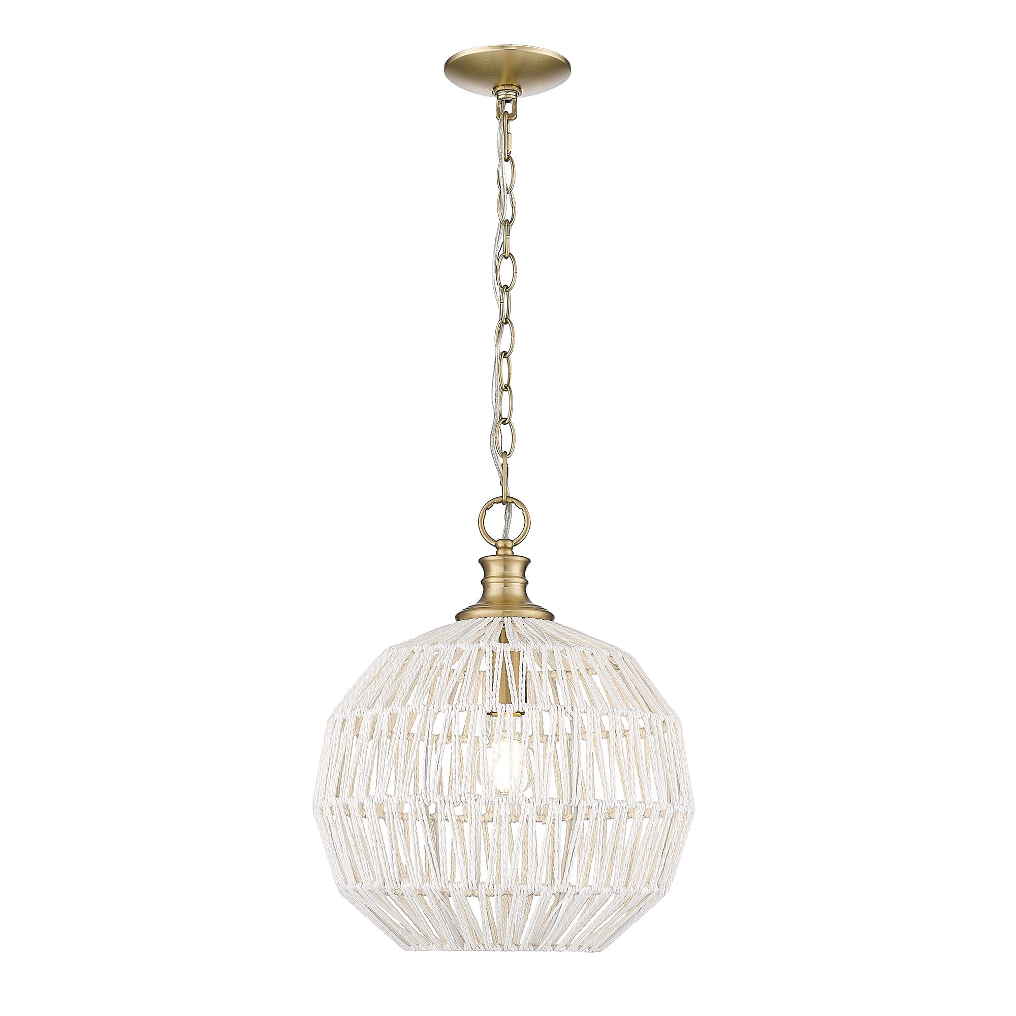 Image 2 Florence 14" Wide Brushed Champagne Bronze Pendant Light more views