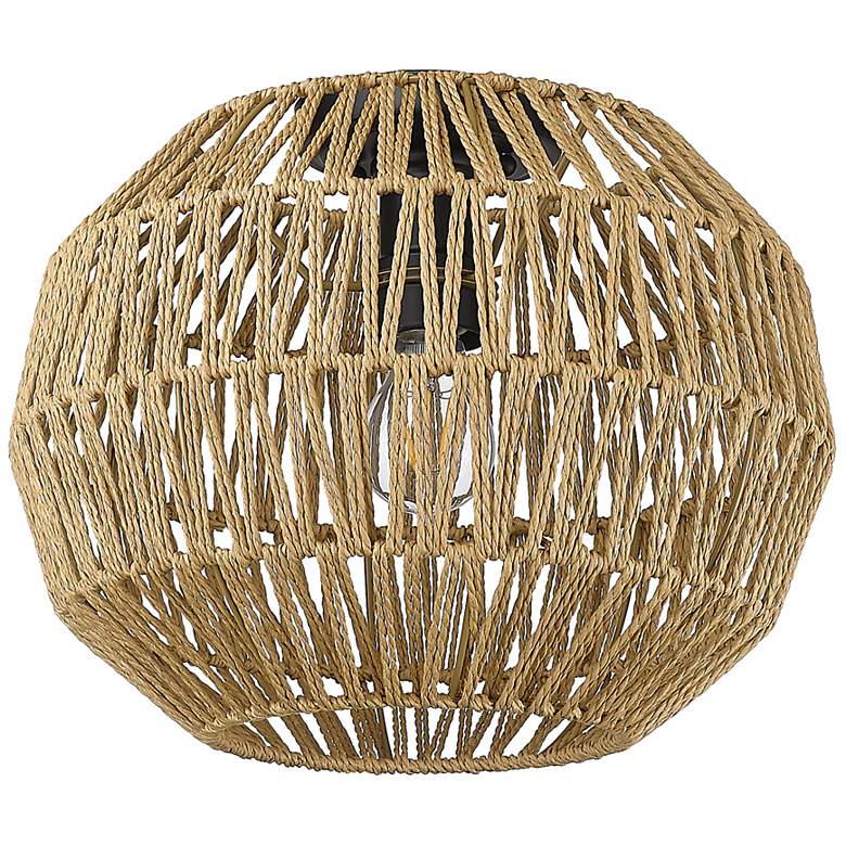 Image 5 Florence 14" Wide Matte Black Metal Ceiling Light more views