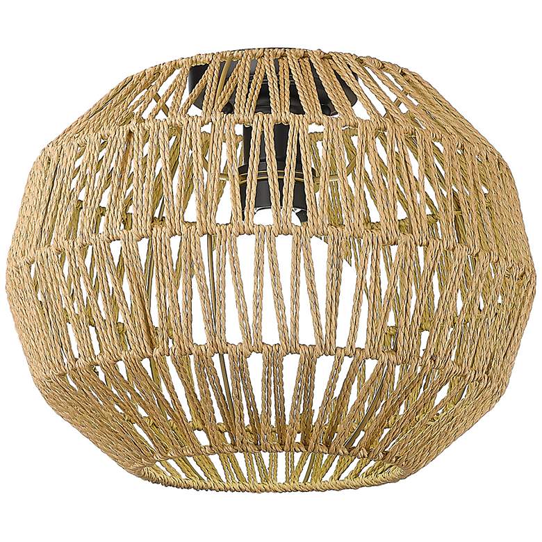 Image 6 Florence 14" Wide Matte Black Metal Ceiling Light more views