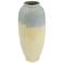 Florence 17.5" High Blue and Cream Reactive Glazed Ceramic Vase