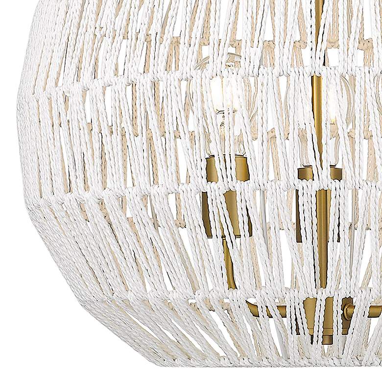 Image 3 Florence 18 1/2"W Brushed Champagne Bronze 3-Light Pendant more views