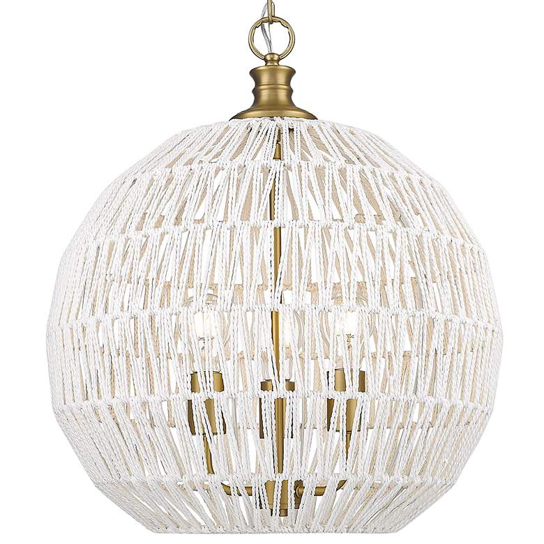 Image 4 Florence 18 1/2"W Brushed Champagne Bronze 3-Light Pendant more views