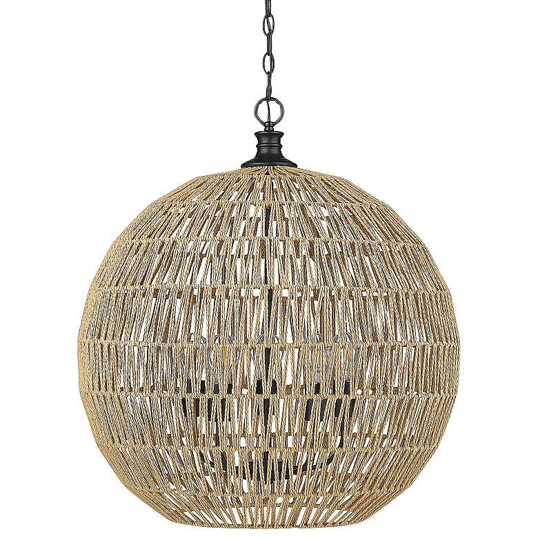 Image 2 Florence 25" Wide Matte Black Metal 5-Light Pendant