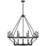 1_Florence 41 3/4"W Matte Black 2-Tier 15-Light Chandelier