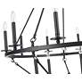 5_Florence 41 3/4"W Matte Black 2-Tier 15-Light Chandelier more views