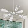 Florence 44" Wide Gesso White 6-Light Chandelier