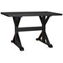 1_Florence 48" Wide Antique Black Wood Rectangular Trestle Table