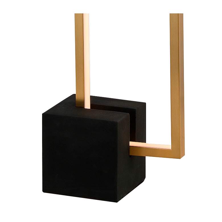 Image 3 Florence Aged Brass Metal LED Table Lamp more views