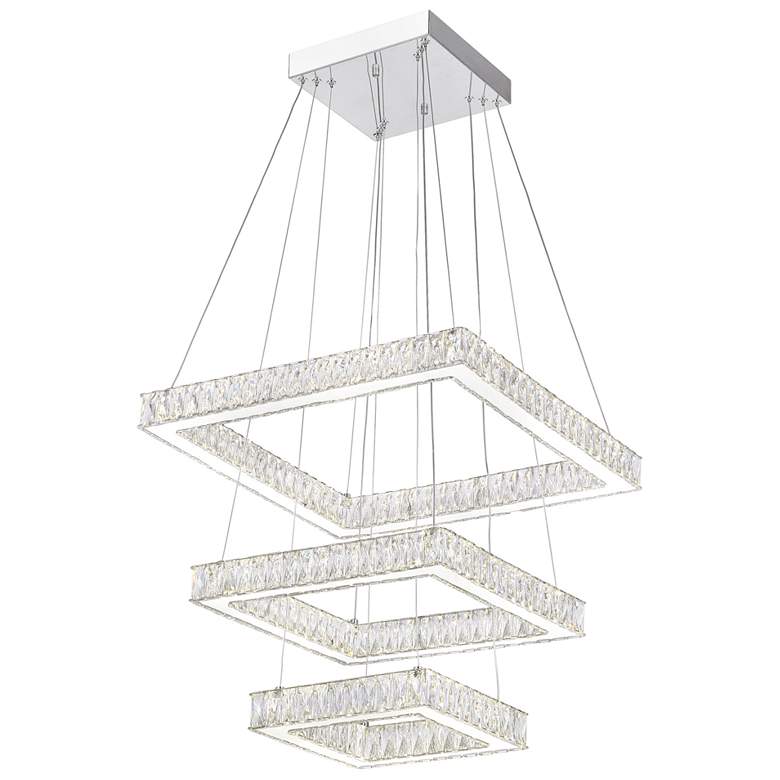 Image 1 Florence LED Chandelier With Chrome Finish