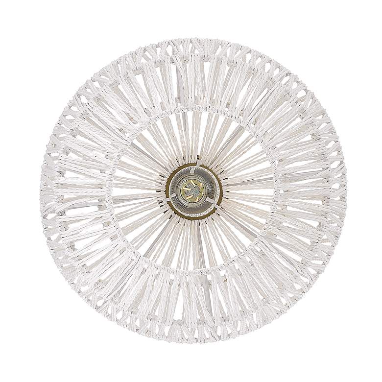 Image 6 Florence Pendant in Brushed Champagne Bronze with White Raphia Rope more views