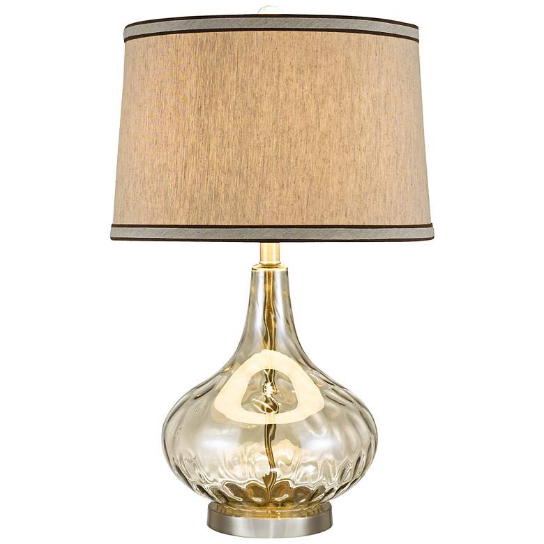Image 1 Florence Stone Pattern Champagne Glass Table Lamp