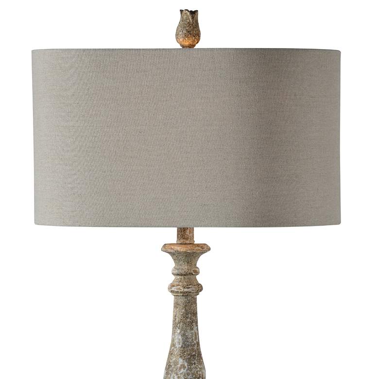 Image 2 Florence Worn Brown and Cream Wash Table Lamps Set of 2 more views