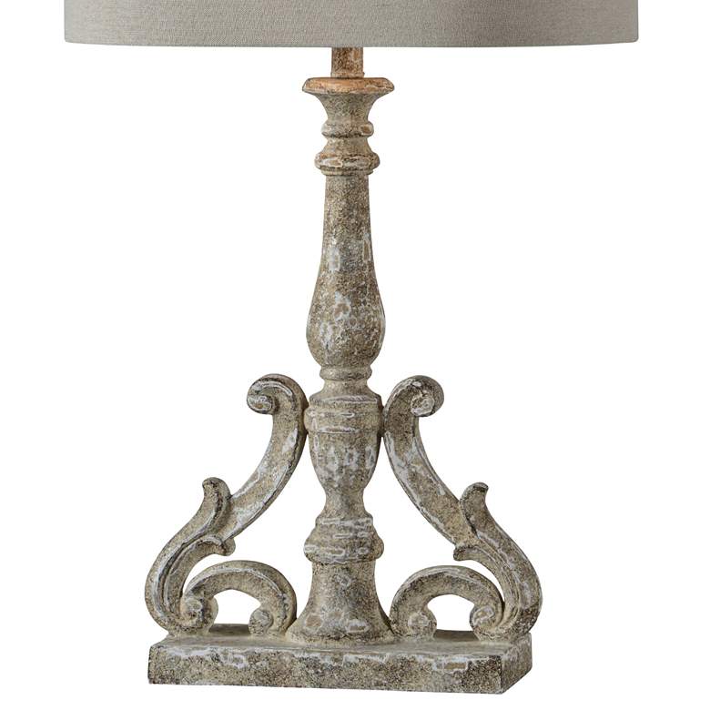 Image 3 Florence Worn Brown and Cream Wash Table Lamps Set of 2 more views