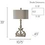 4_Florence Worn Brown and Cream Wash Table Lamps Set of 2 more views