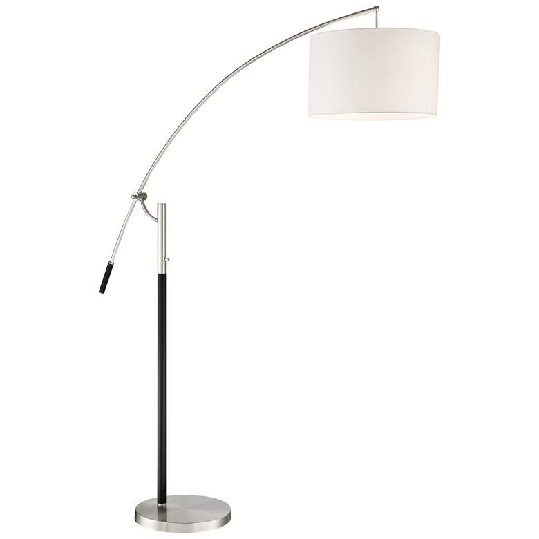 Image 2 Florencia Brushed Nickel Arc Lamp with Adjustable Arm