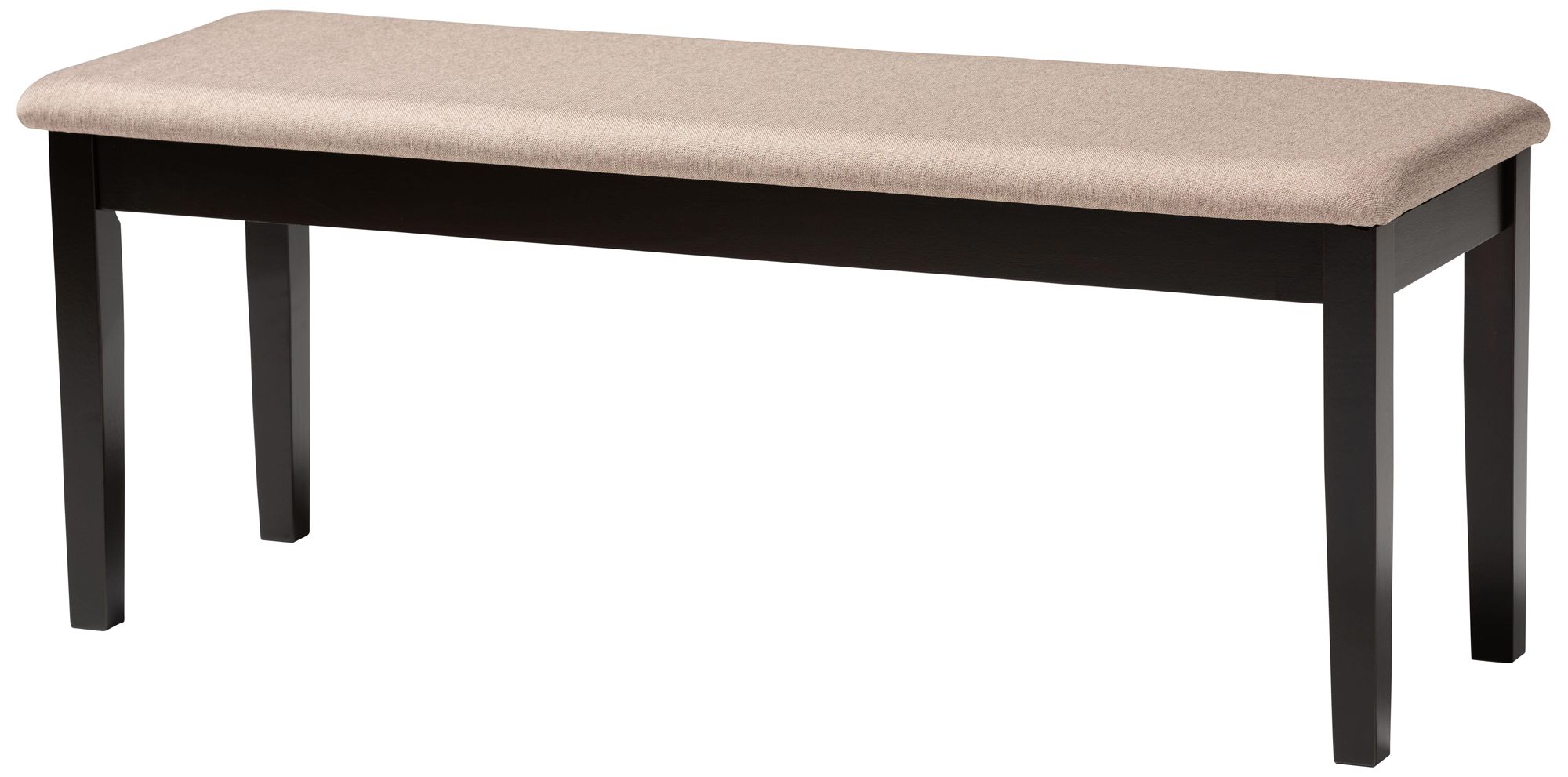 Florencia Espresso Wood Beige Fabric 6-Piece Dining Set