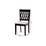 Florencia Gray Fabric Espresso Wood Dining Chairs Set of 2