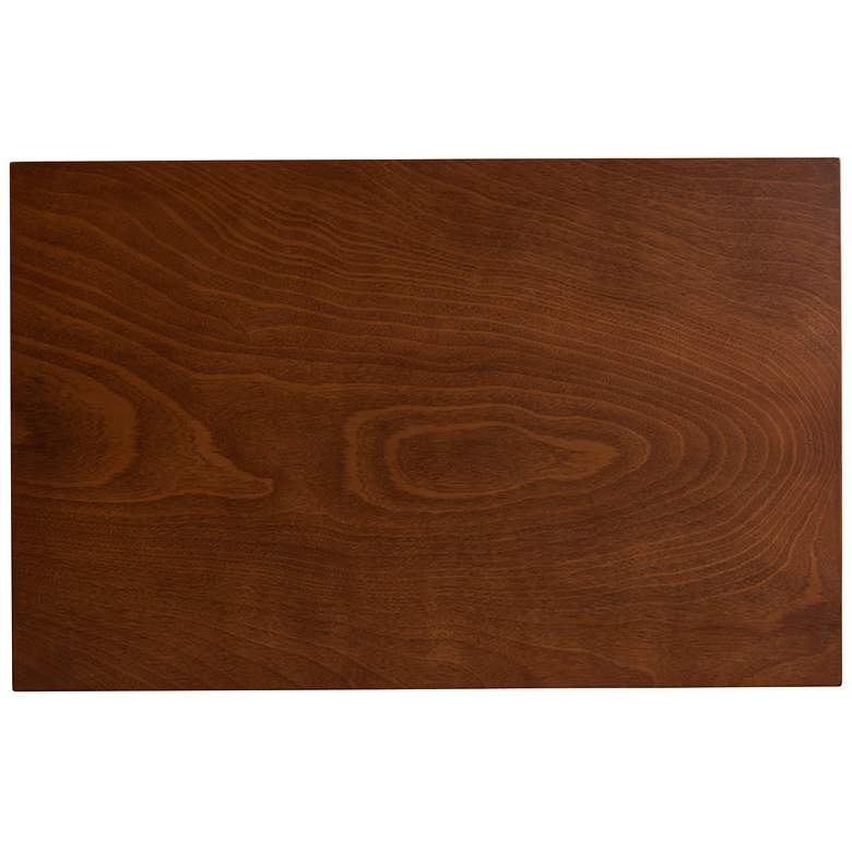 Image 3 Florencia Walnut Brown Wood Gray Fabric 5-Piece Dining Set more views