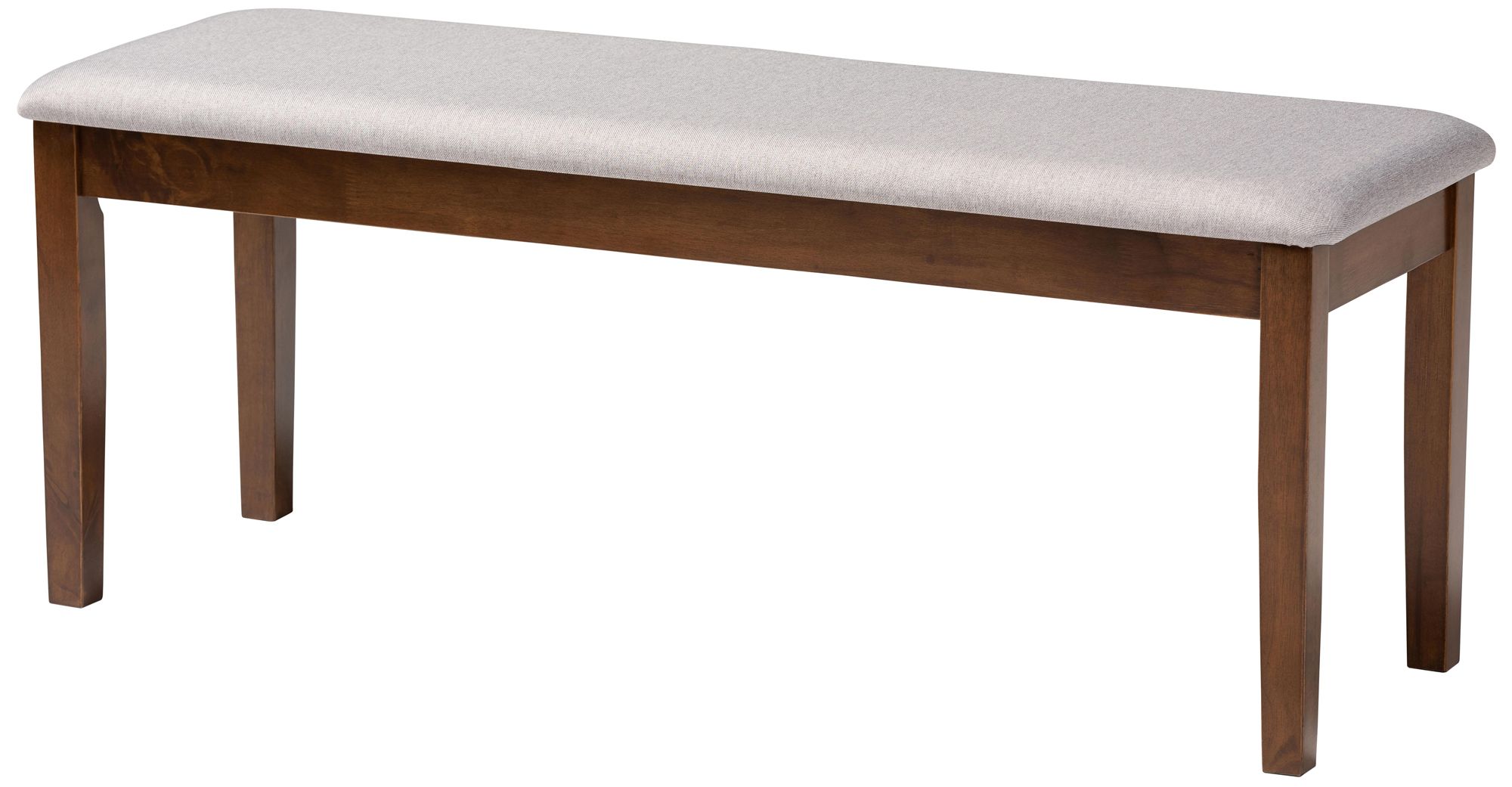 Florencia Walnut Brown Wood Gray Fabric 6-Piece Dining Set