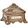 Florentine 5 3/4" Wide Antique Gold Mirrored Jewelry Box