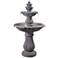 Florentine 56"H Concrete 4-Tier Outdoor LED Floor Fountain