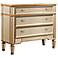 Florentine Gold 3-Drawer 42" Wide Mirror Accent Cabinet