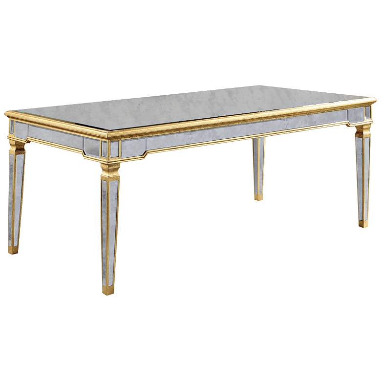 Image 1 Florentine Gold Antique Mirror Dining Table