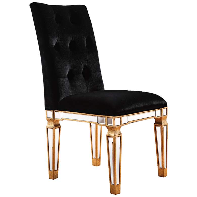 Image 1 Florentine Tufted Black Velvet Chair