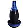 Florero 30" High Blue and Black LED Bubbler Floor Fountain