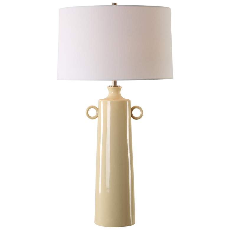 Image 1 Florero 32 inch Pale Yellow Ceramic Table Lamp