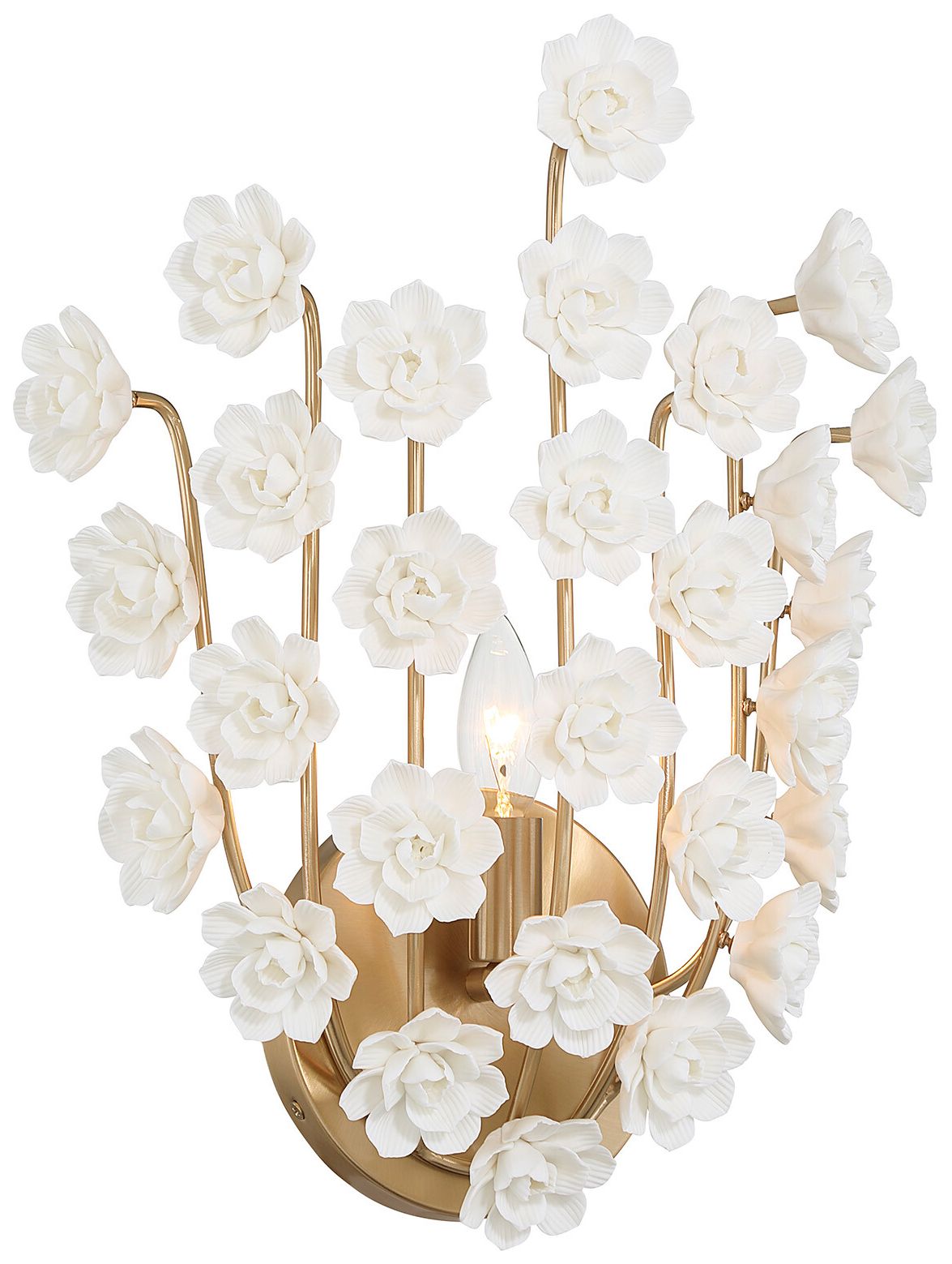 Image 3 Flores 1-Light Wall Sconce in Noble Brass by Breegan Jane more views