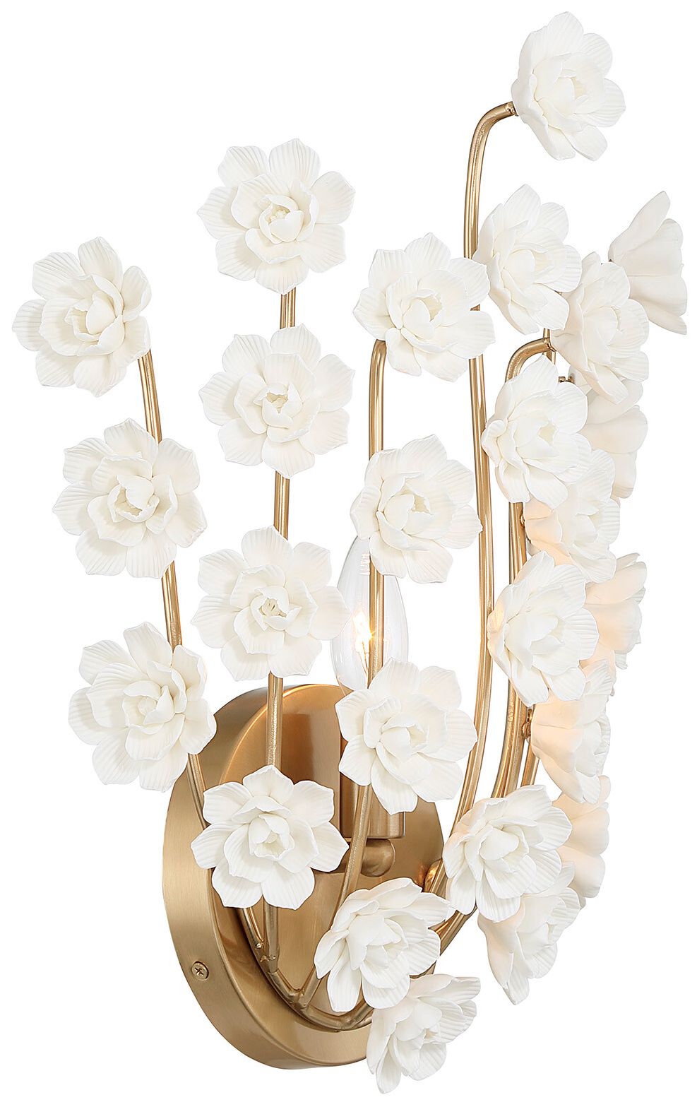 Image 4 Flores 1-Light Wall Sconce in Noble Brass by Breegan Jane more views