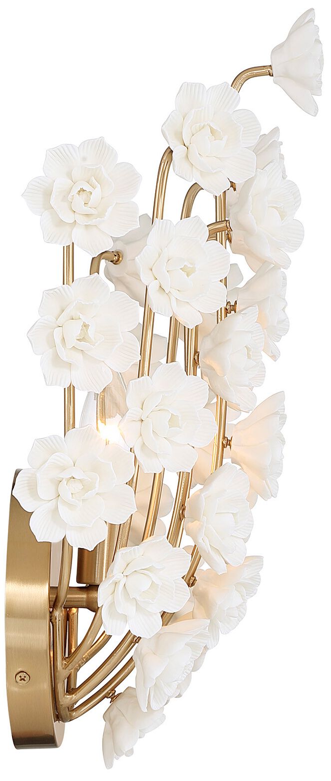 Image 5 Flores 1-Light Wall Sconce in Noble Brass by Breegan Jane more views