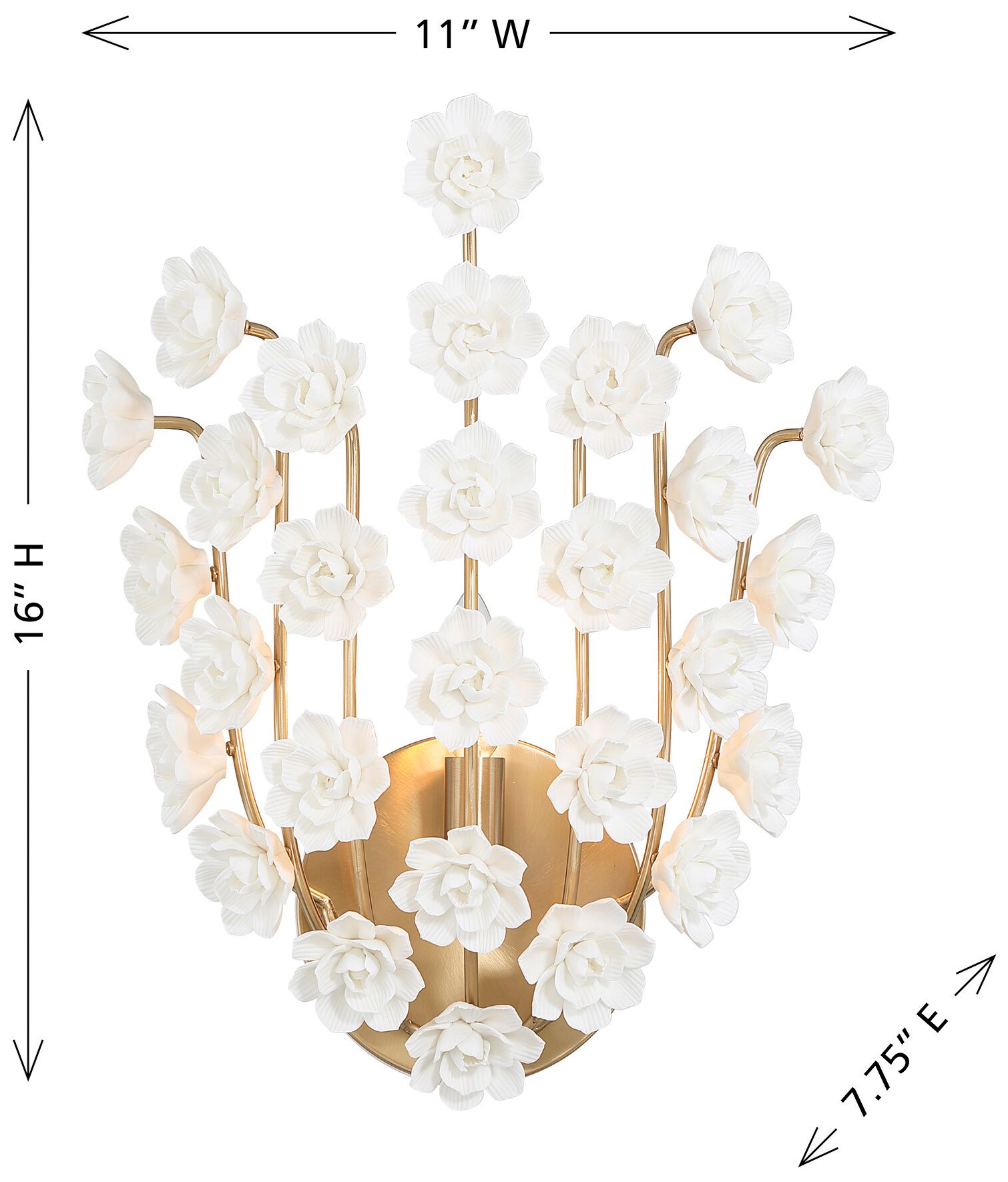 Image 6 Flores 1-Light Wall Sconce in Noble Brass by Breegan Jane more views