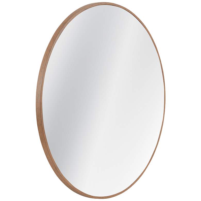 Image 2 Florets 32" x 32" Brown Round Wall Mirror more views