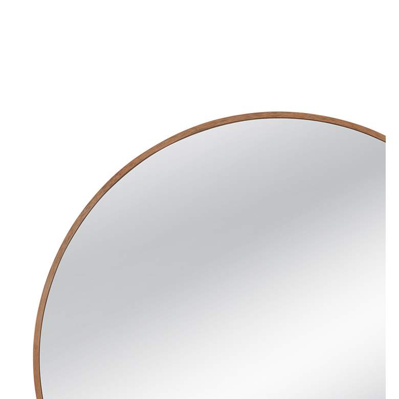 Image 5 Florets 32" x 32" Brown Round Wall Mirror more views