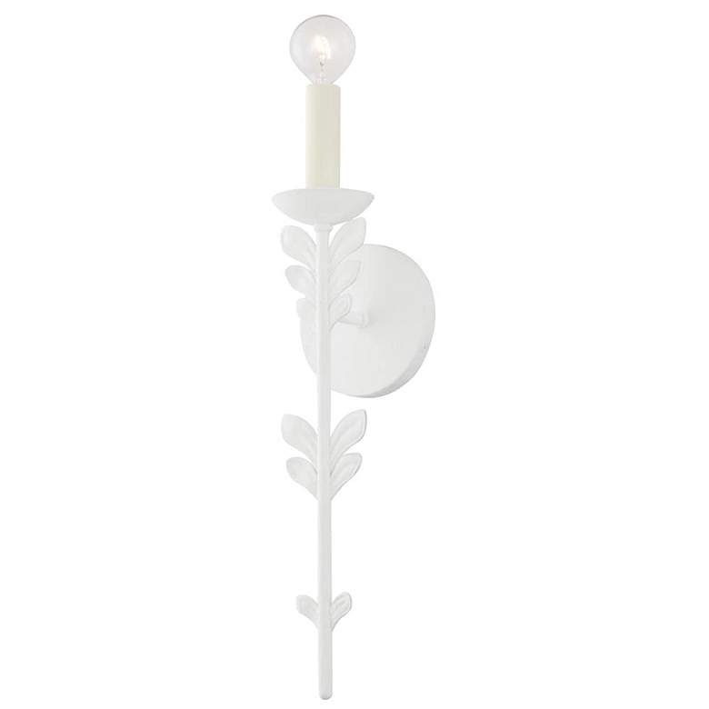 Image 1 Florian 19 1/2" High Gesso White Wall Sconce