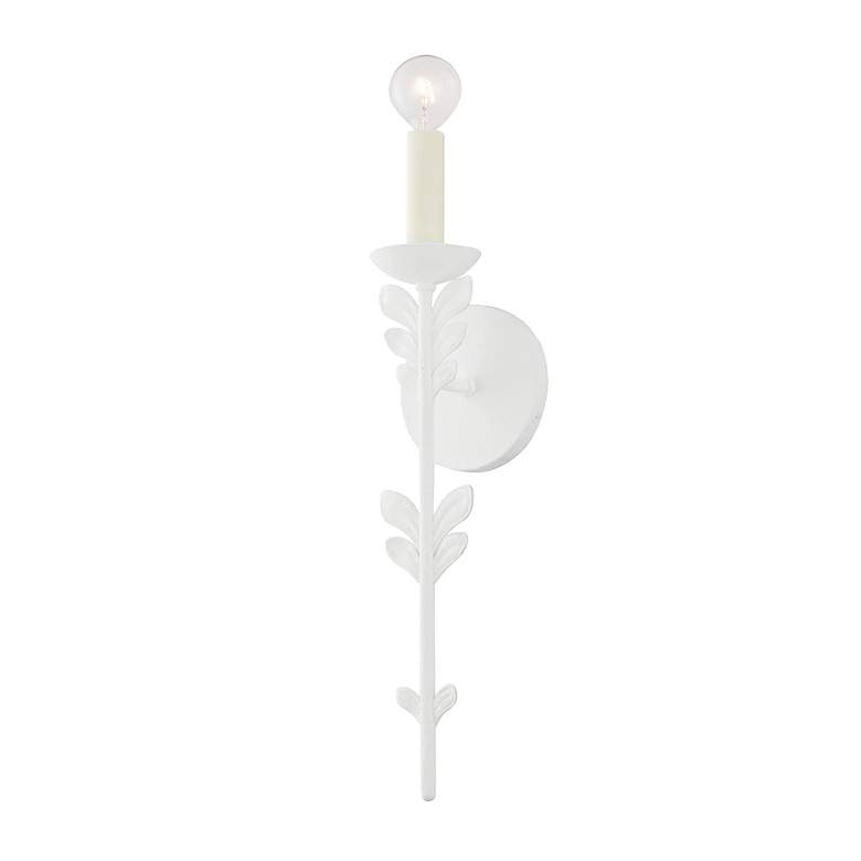 Image 1 Florian 19 1/2" High Gesso White Wall Sconce