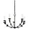 Florian 28" Wide Black Iron 5-Light Chandelier