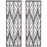 Florian Carved 38 1/2"H Reclaimed Gray 2-Piece Wall Art Set