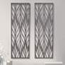 Florian Carved 38 1/2"H Reclaimed Gray 2-Piece Wall Art Set
